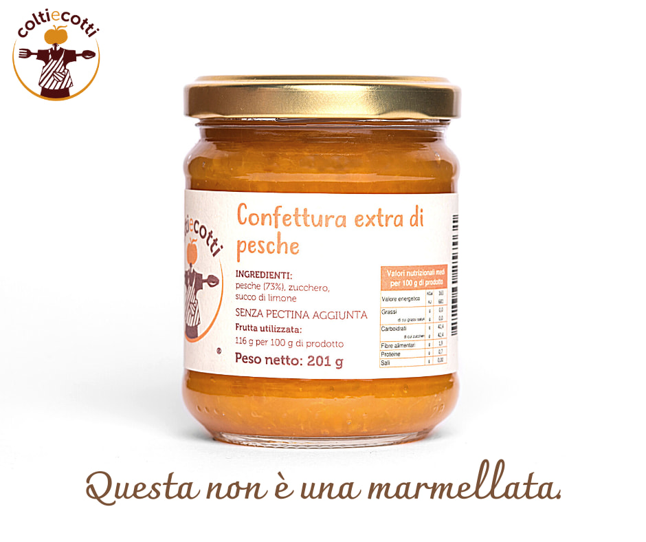 La confettura extra di pesche non è una marmellata