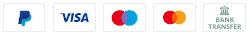 Pagamenti disponibili: PayPal, Visa, Maestro, Mastercard, bonifico bancario
